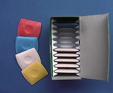 Kleermakerskrijt 4-kant, Gekleurd (10 stuks), per stuk