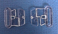 Bikini-closures transparent-plastic per set