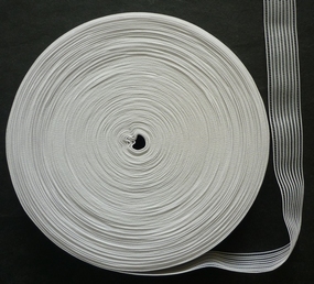 Elastic webbing with nylon threads